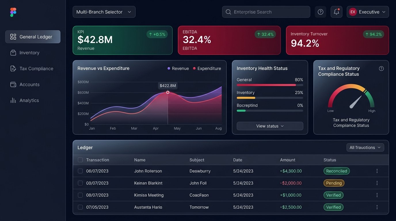 Enterprise Cloud ERP Dashboard
